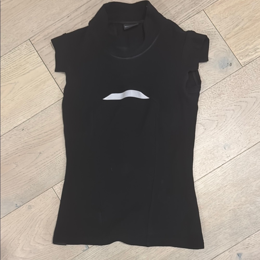 Cyberpunk black top with reflective design